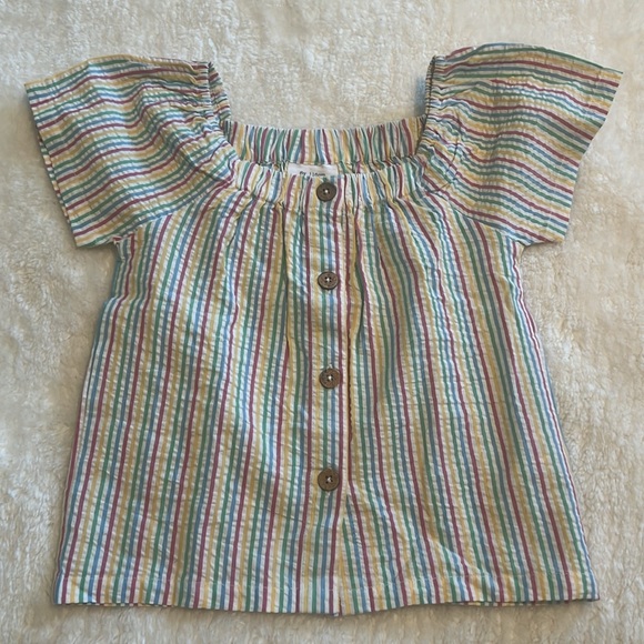 *NWOT* Kite Top/Bottom Rainbow 🌈 Striped Set, Girls Size 6 - Picture 2 of 6